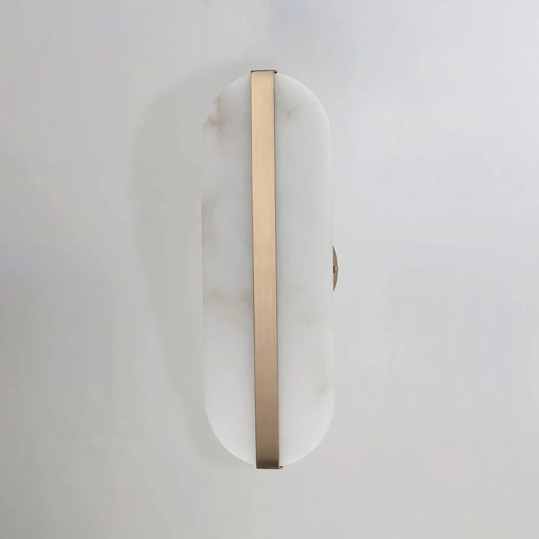 Long Ellipse Alabaster Wall Sconce