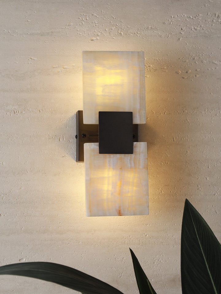 Strata Shift Alabaster Wall Lamp