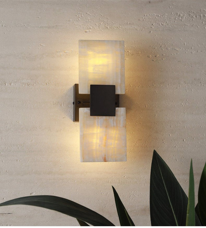 Strata Shift Alabaster Wall Lamp