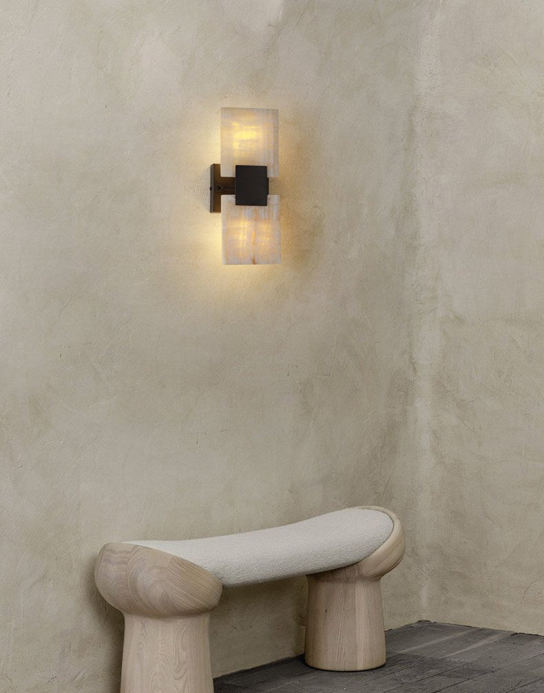 Strata Shift Alabaster Wall Lamp