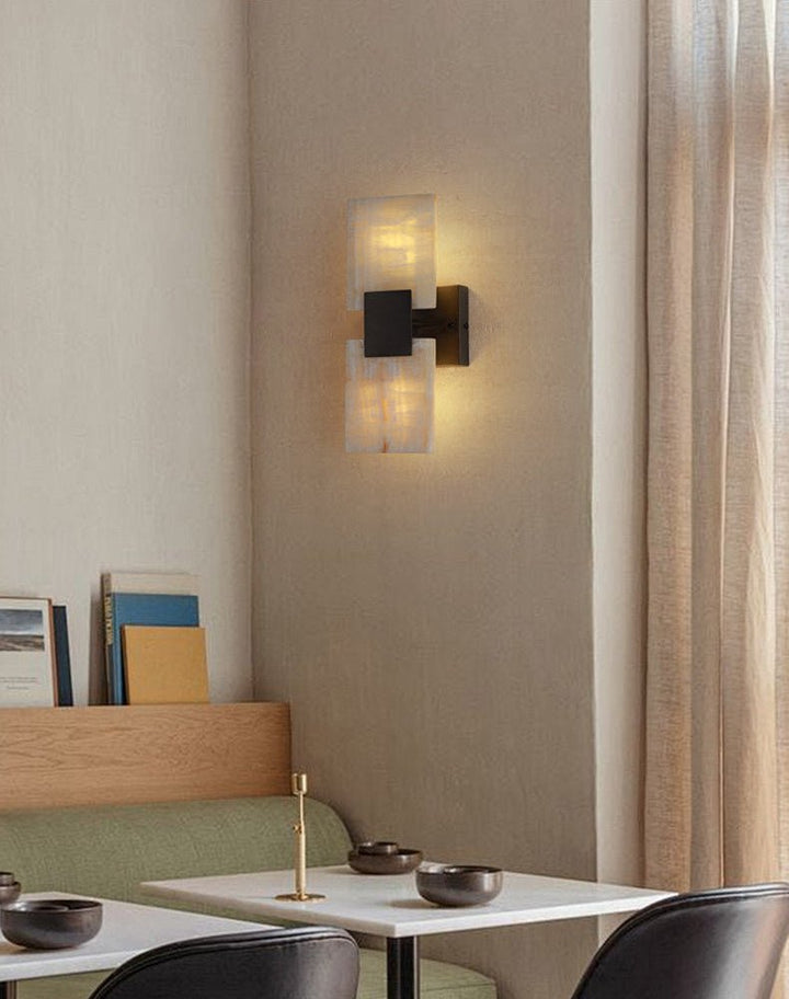 Strata Shift Alabaster Wall Lamp