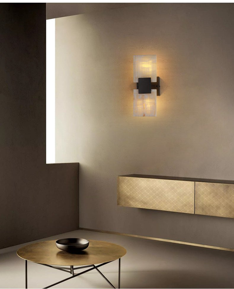 Strata Shift Alabaster Wall Lamp