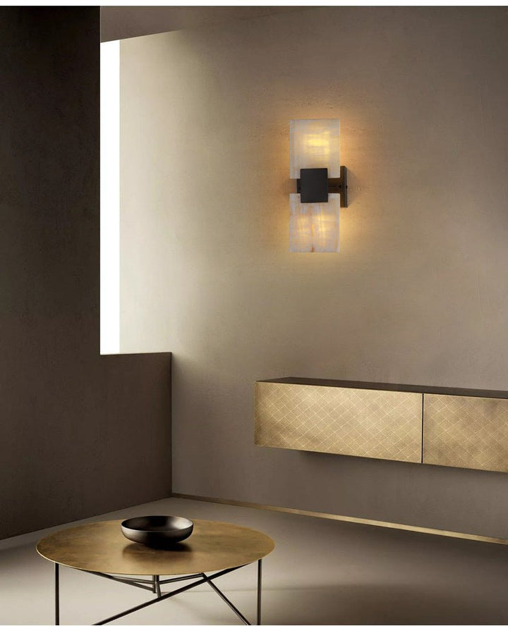 Strata Shift Alabaster Wall Lamp