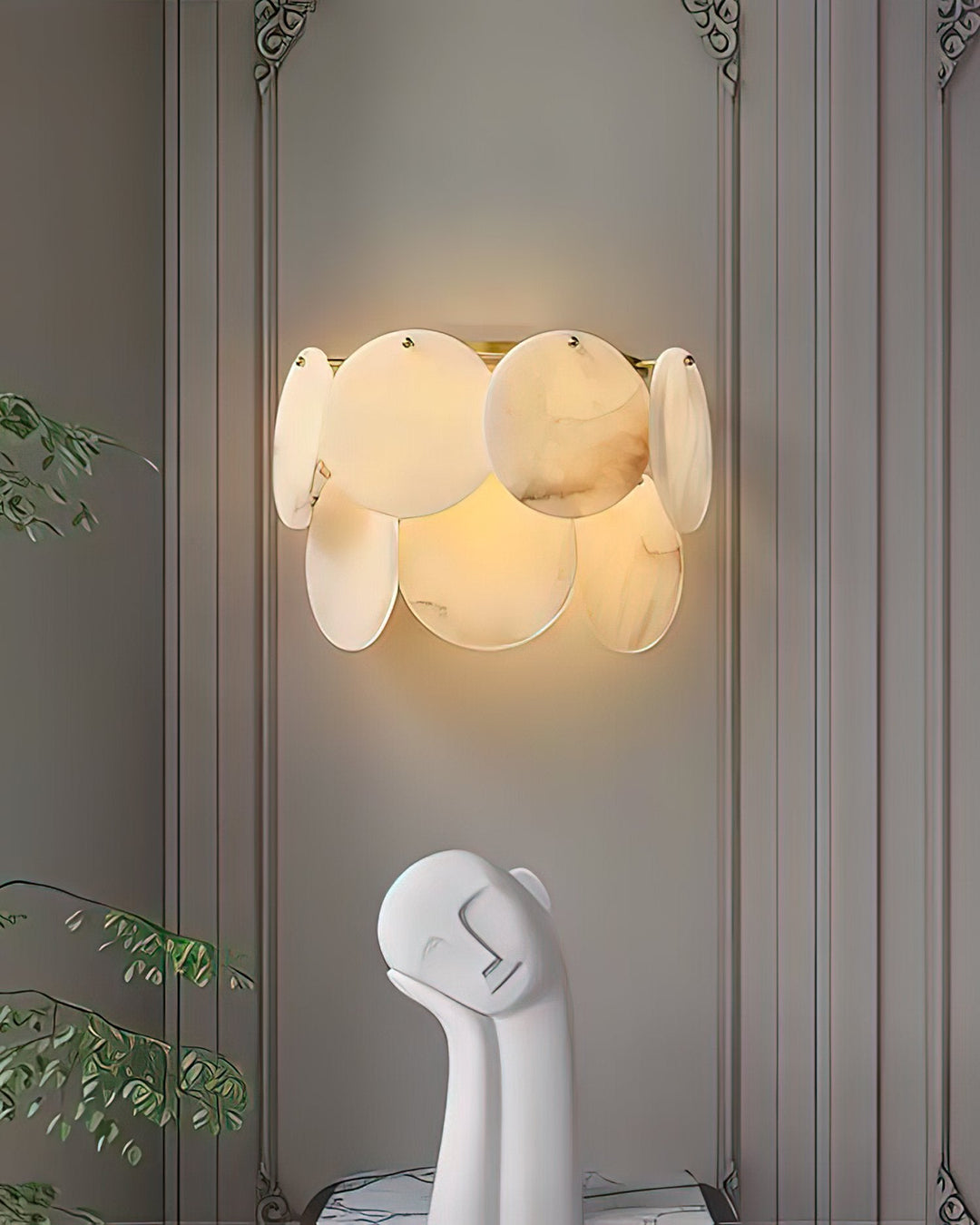 Strata Lumina Alabaster Wall Sconce