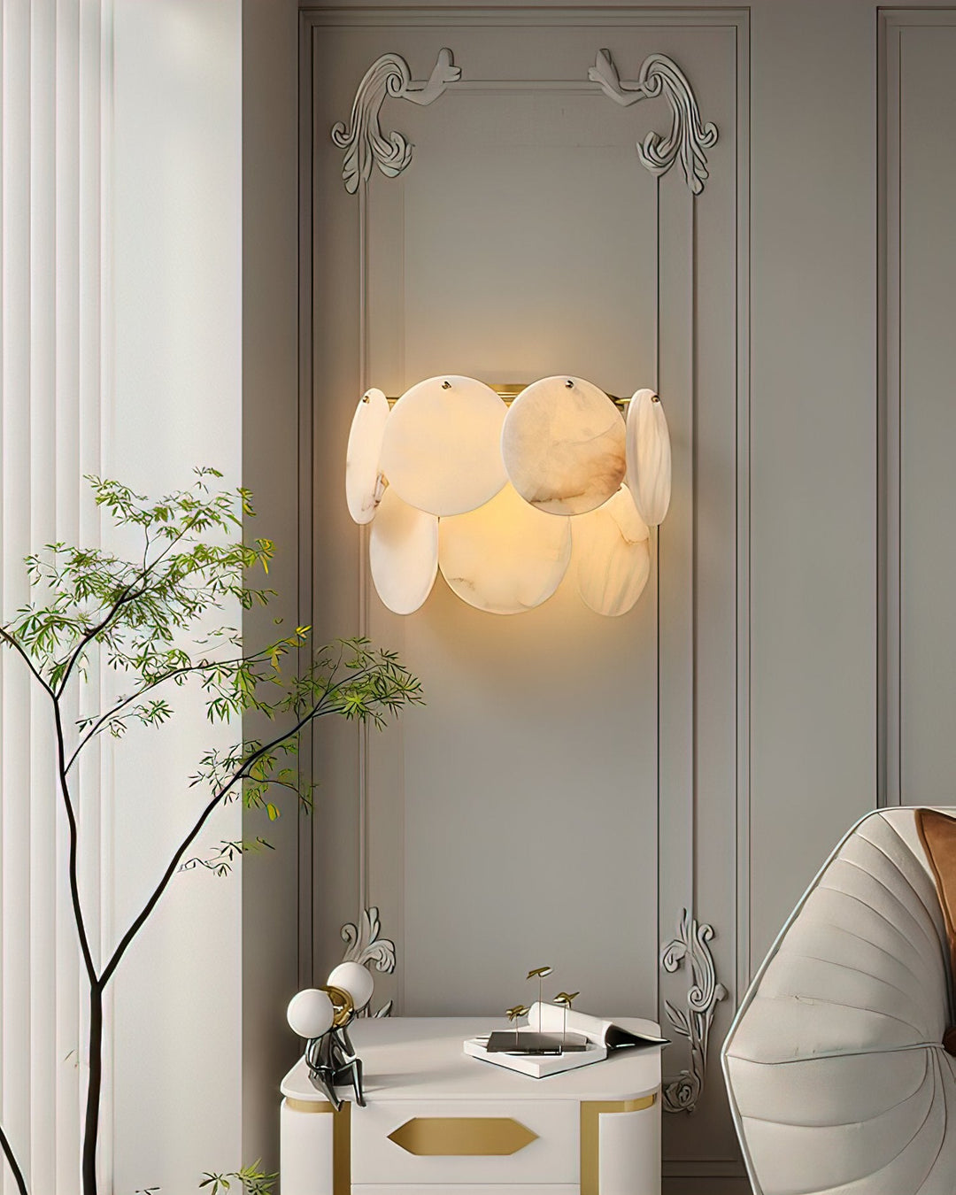 Strata Lumina Alabaster Wall Sconce
