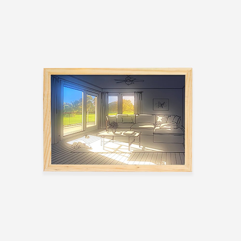 Dog Sunbathing Mural Art Lamp