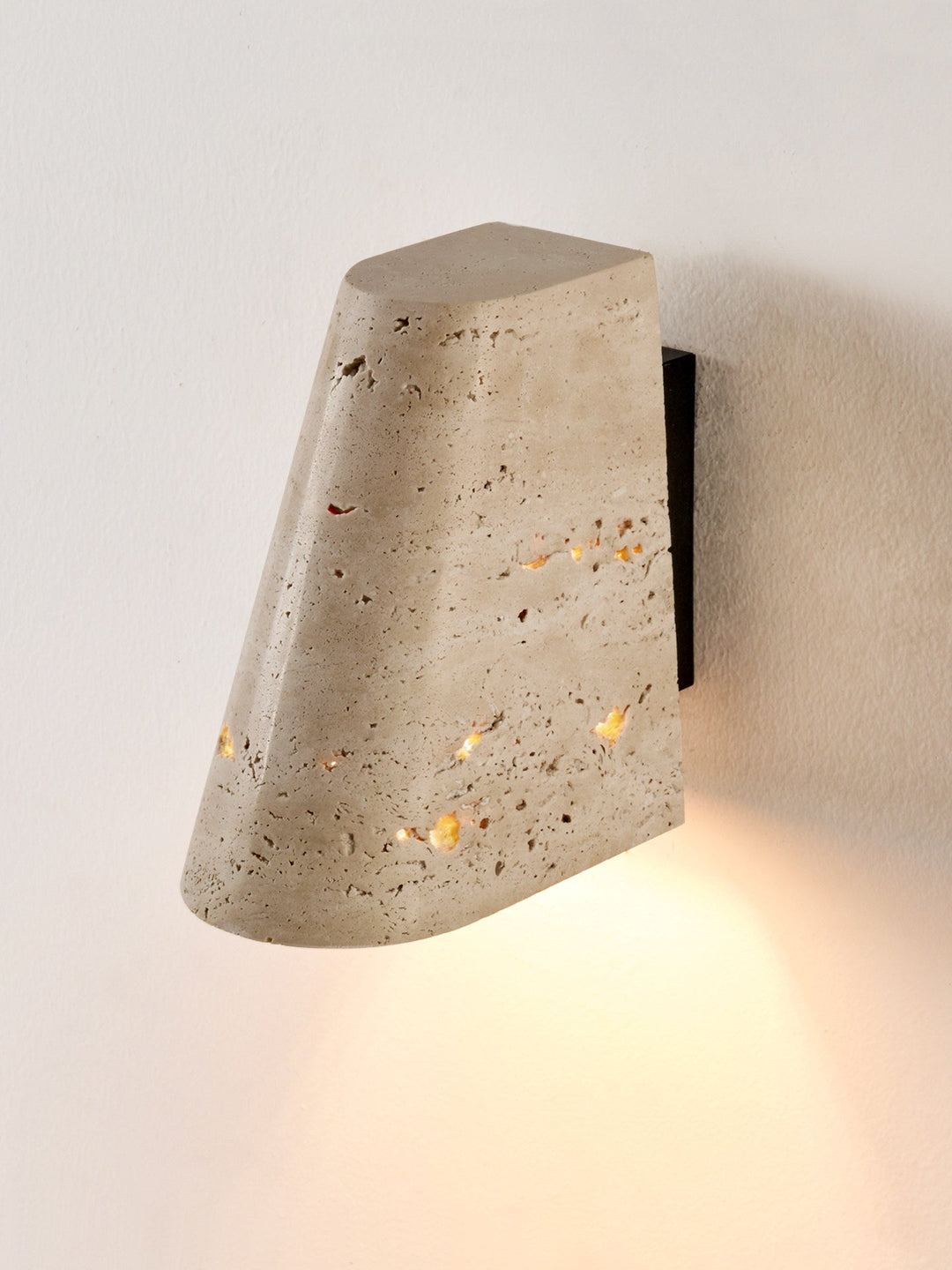 Tapered Travertine Wall Sconce