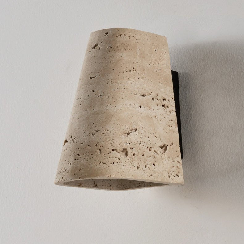 Tapered Travertine Wall Sconce
