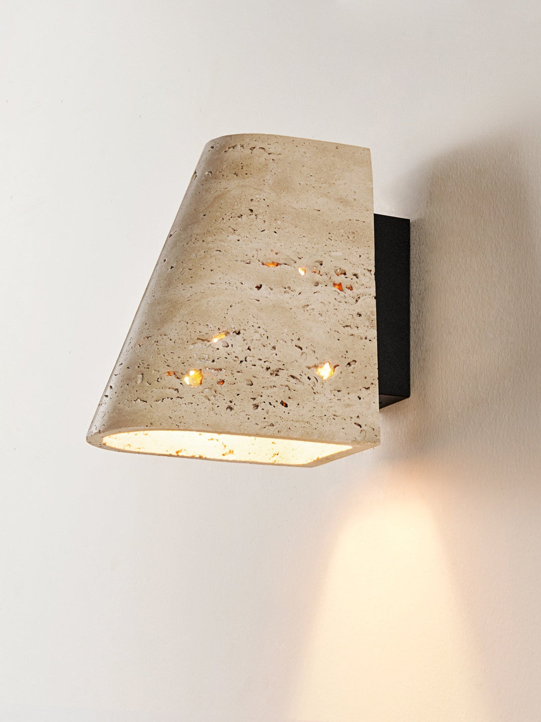 Tapered Travertine Wall Sconce