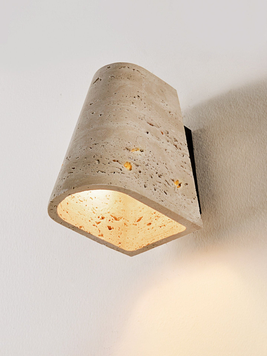 Tapered Travertine Wall Sconce