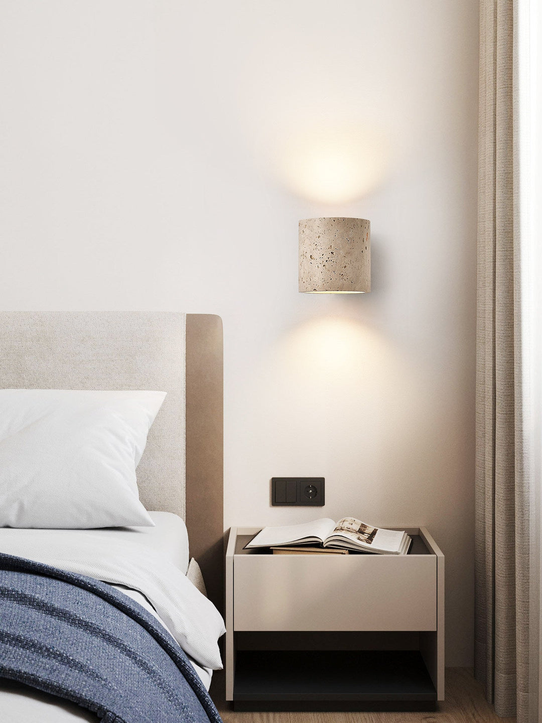Tavian Travertine Wall Lamp