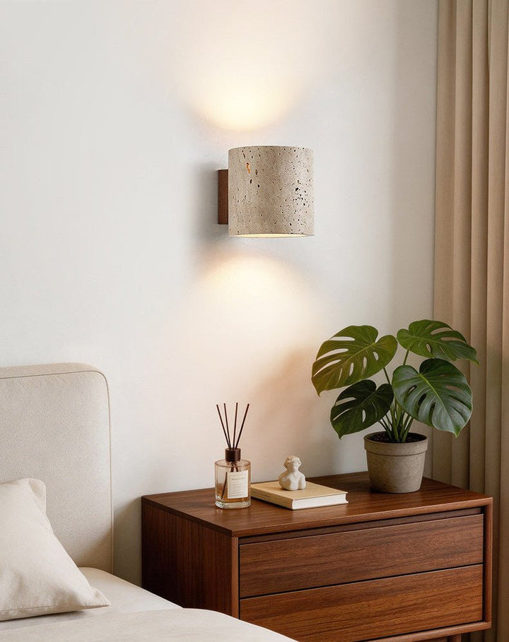Tavian Travertine Wall Lamp