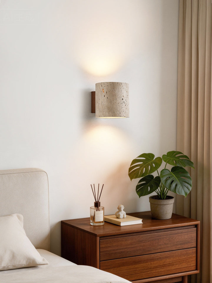 Tavian Travertine Wall Lamp