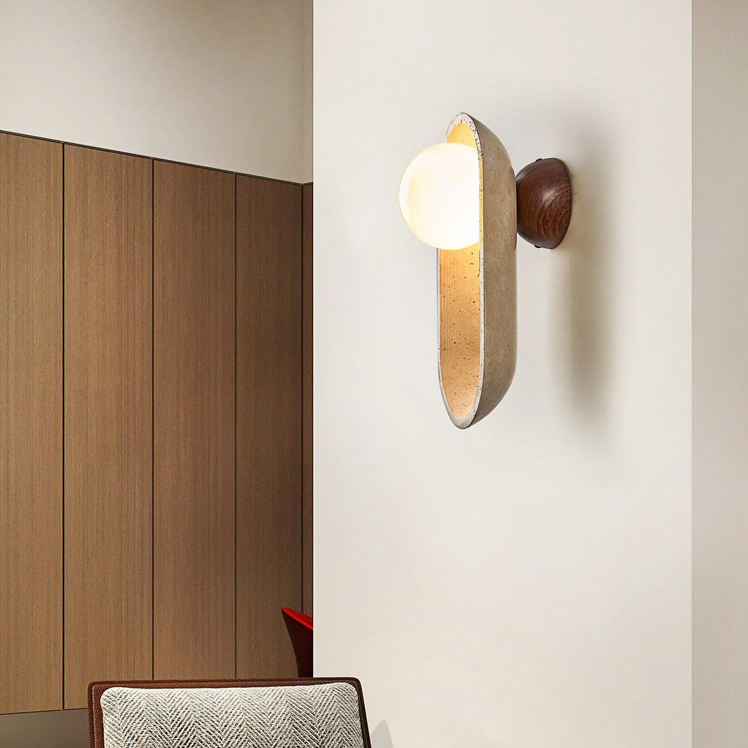 Tavian Arch Travertine Wall Lamp