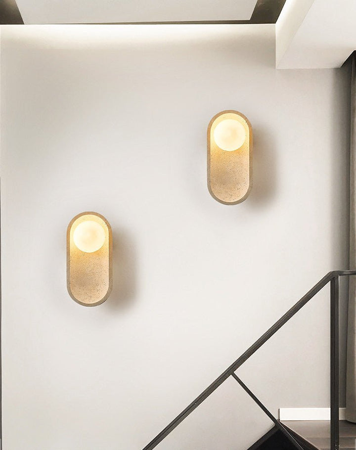 Tavian Arch Travertine Wall Lamp