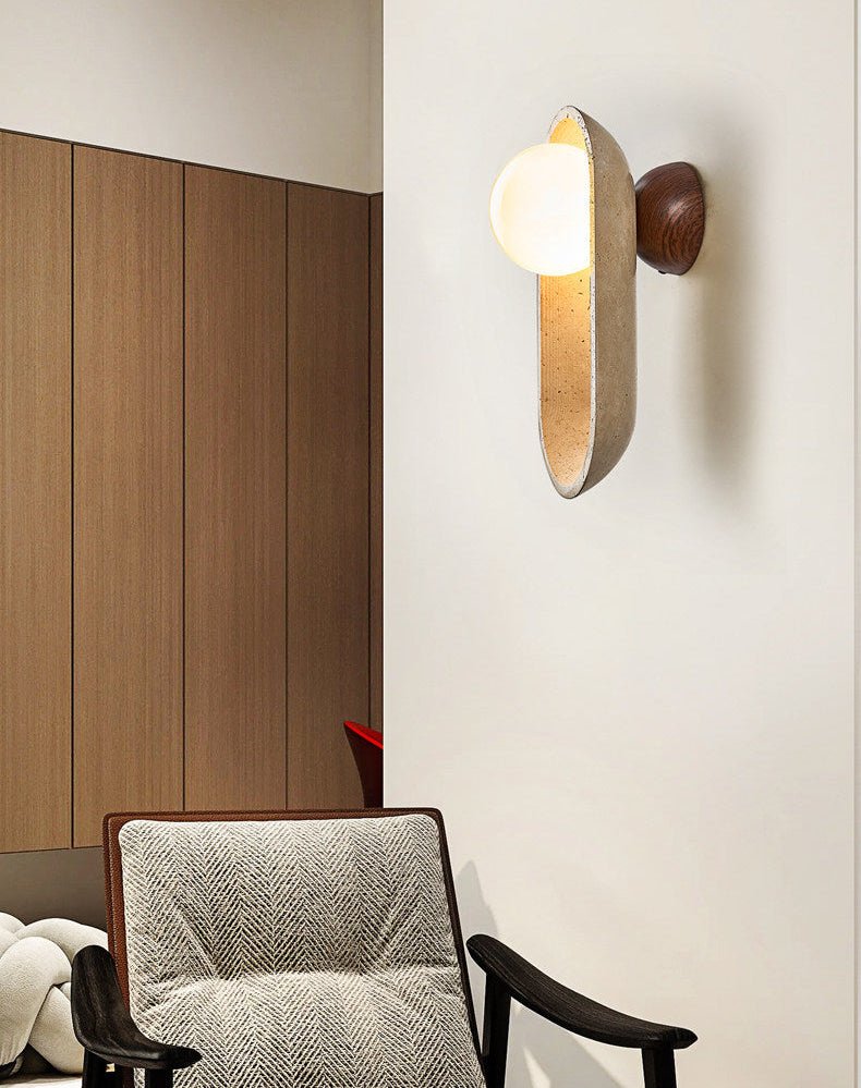 Tavian Arch Travertine Wall Lamp