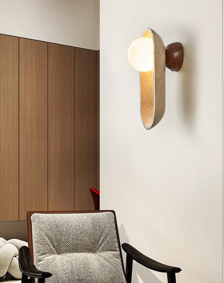 Tavian Arch Travertine Wall Lamp