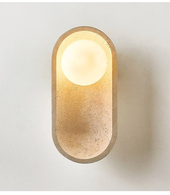Tavian Arch Travertine Wall Lamp
