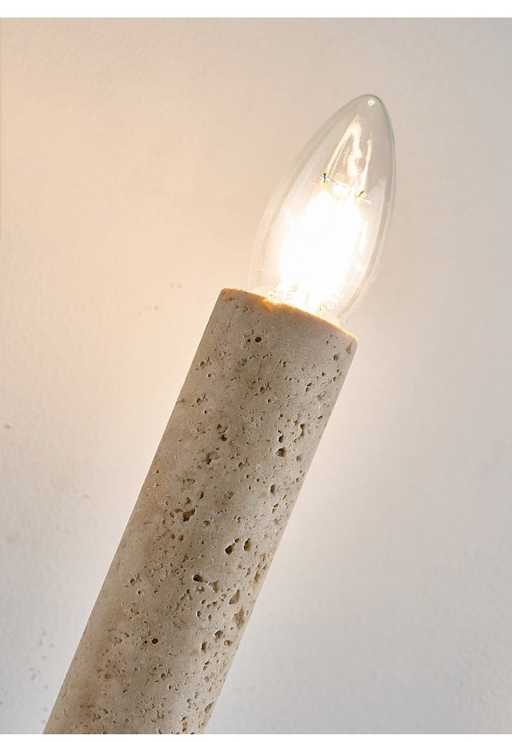 Tavian Travertine Candle Wall Lamp