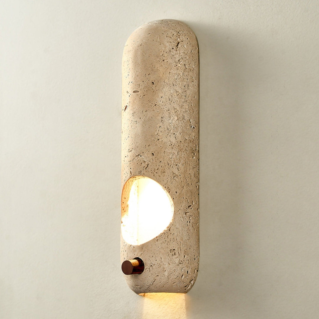 Travertine Oval Wall Sconce