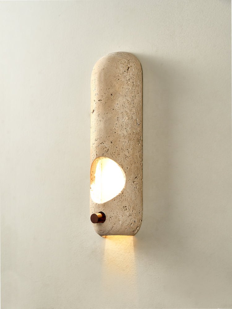 Travertine Oval Wall Sconce