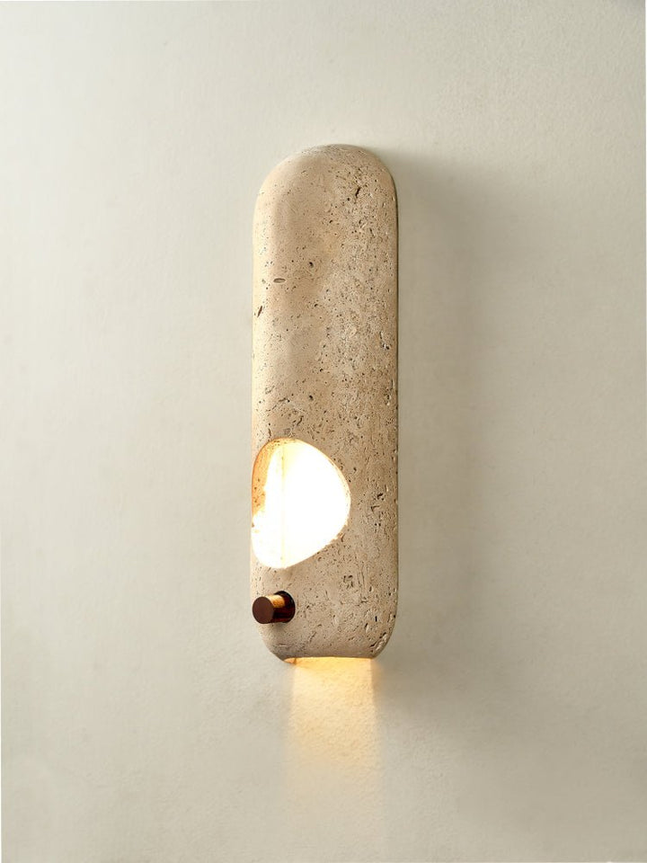Travertine Oval Wall Sconce