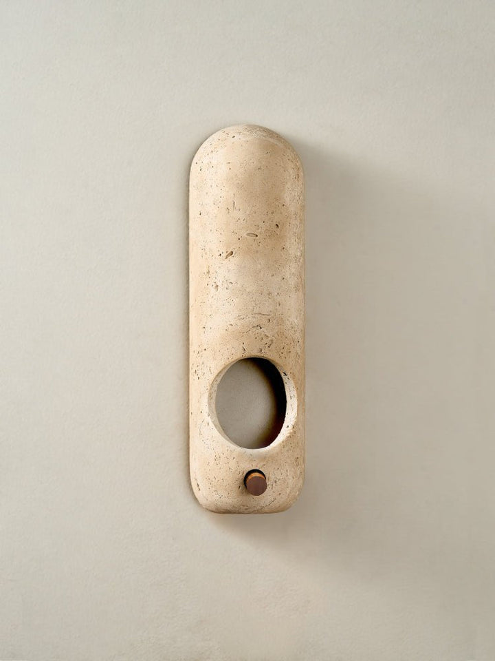 Travertine Oval Wall Sconce