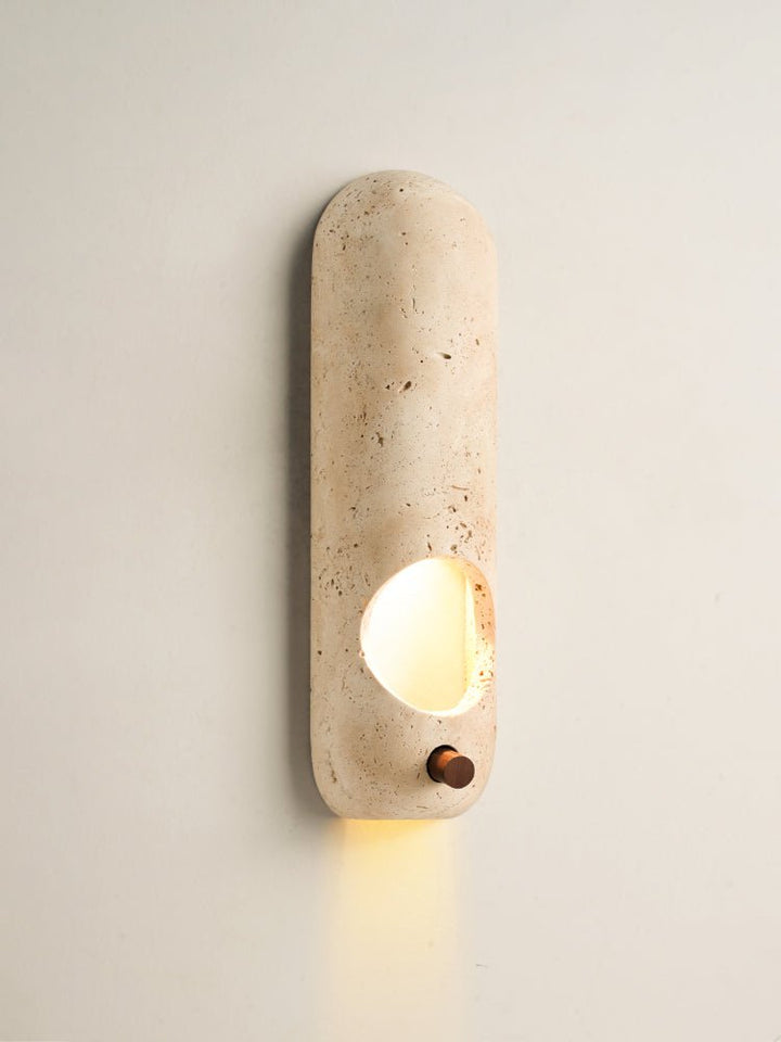 Travertine Oval Wall Sconce