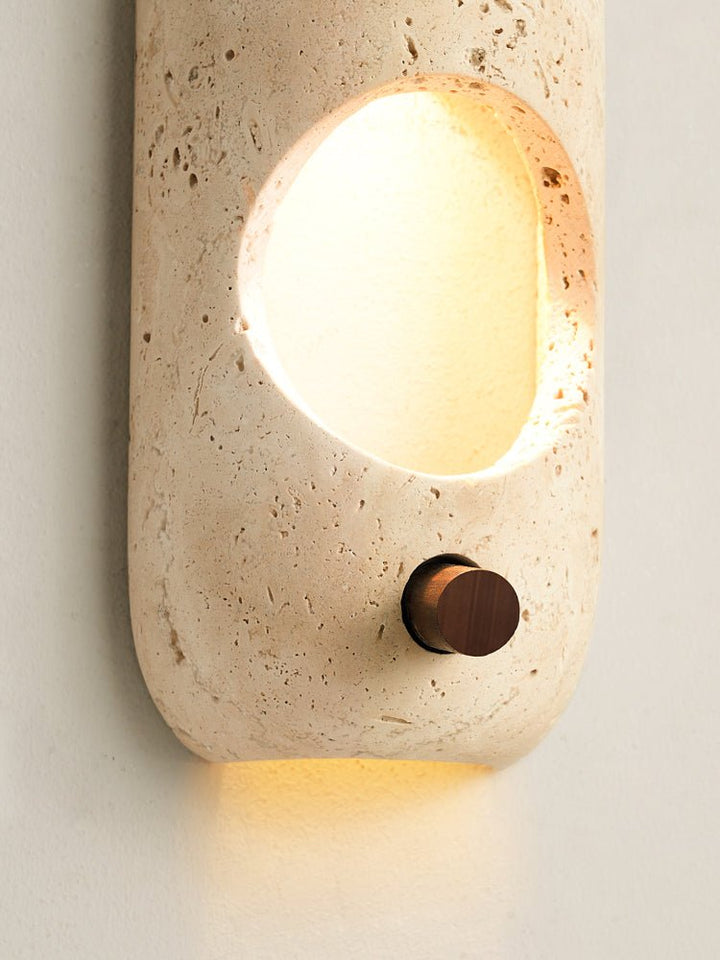 Travertine Oval Wall Sconce