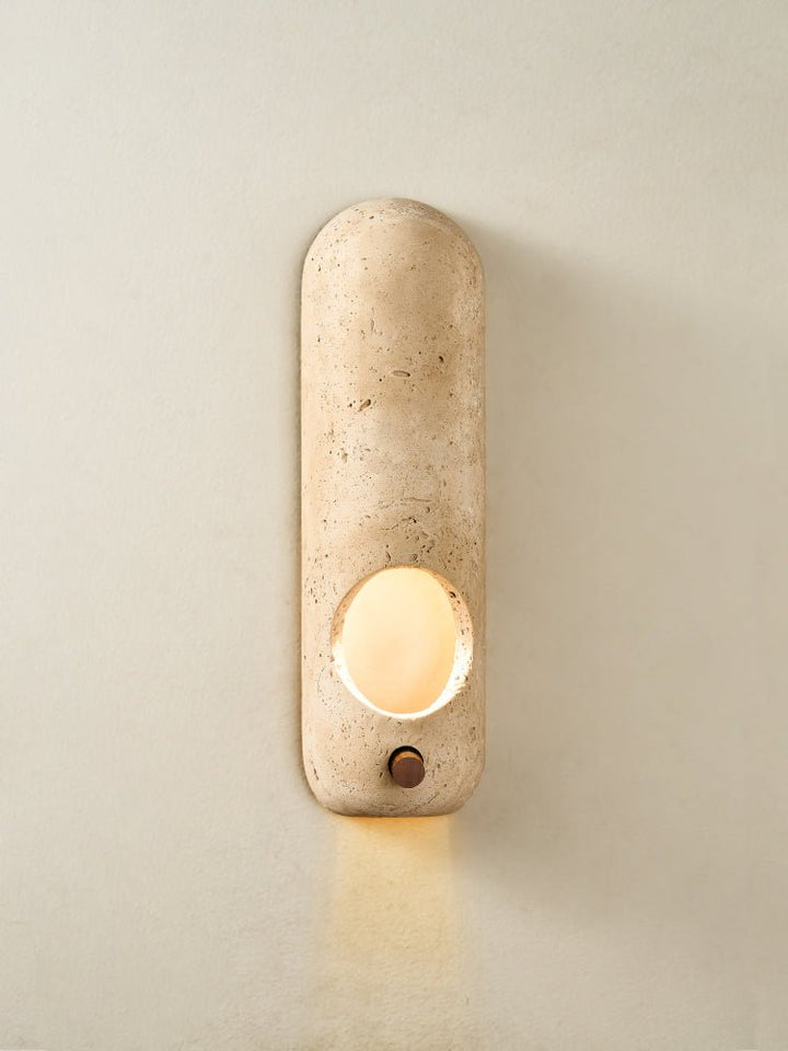 Travertine Oval Wall Sconce