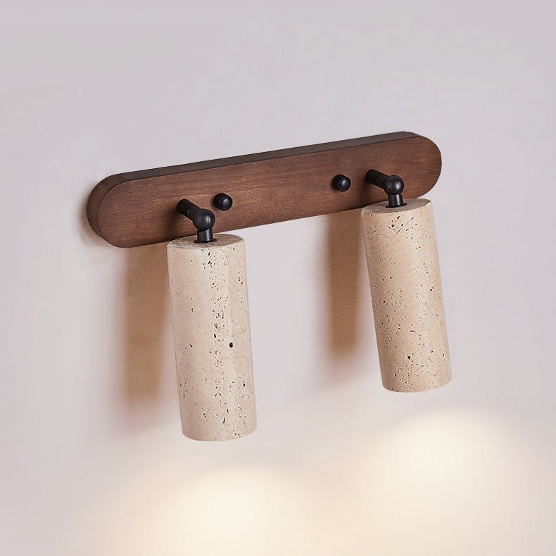 Travertine Triple Spotlight Wall Lamp