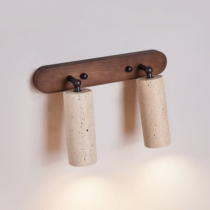 Travertine Triple Spotlight Wall Lamp