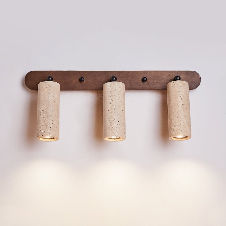 Travertine Triple Spotlight Wall Lamp