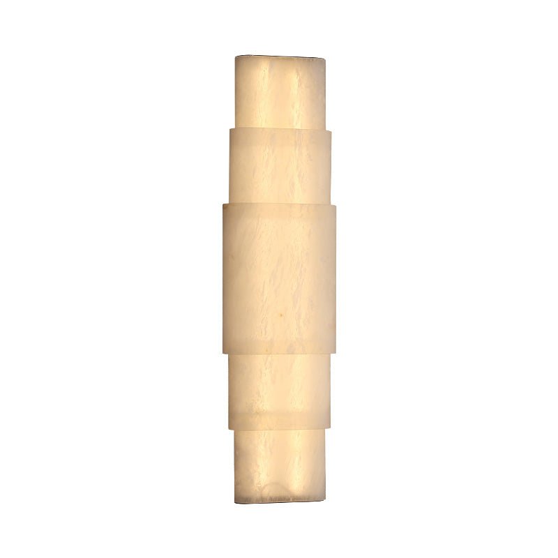 Tiered Alabaster Column Sconce