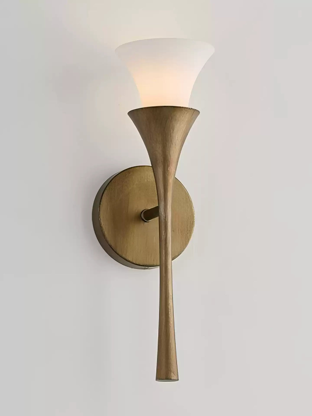 Antique Brass Double Cone Wall Sconce