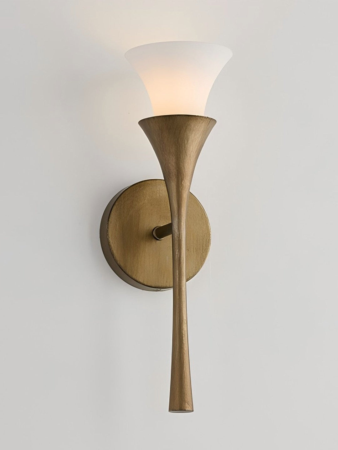 Antique Brass Double Cone Wall Sconce