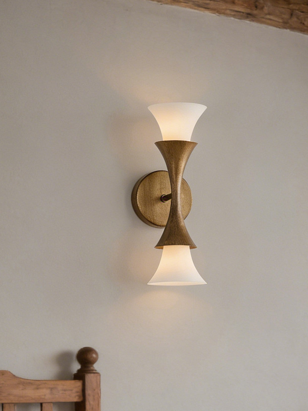 Antique Brass Double Cone Wall Sconce