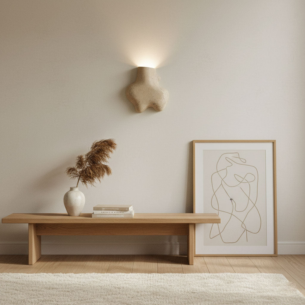 Travertine Abstract Wall Lamp