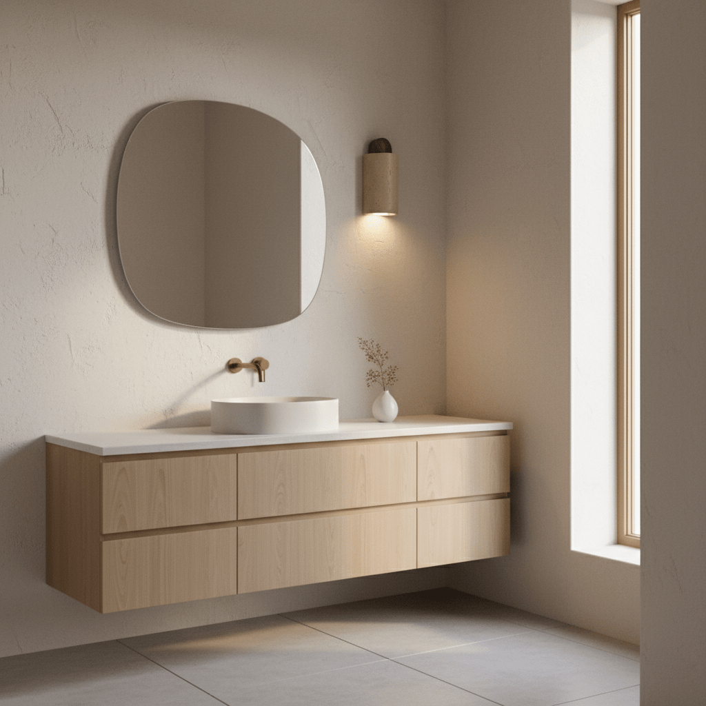 Travertine Cylinder Cap Wall Light