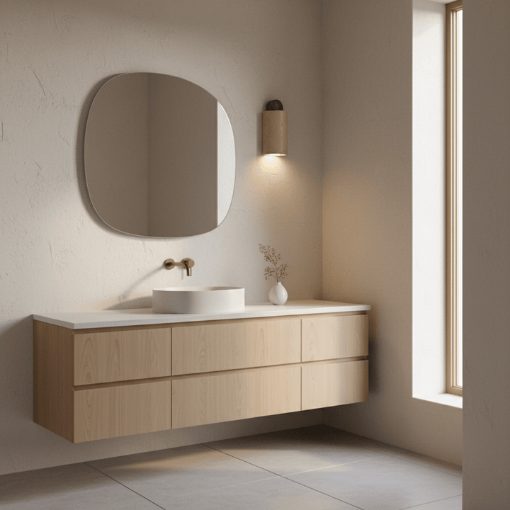 Travertine Cylinder Cap Wall Light