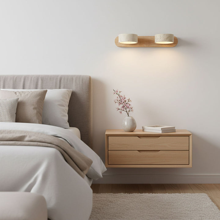 Travertine Duo Wall Light