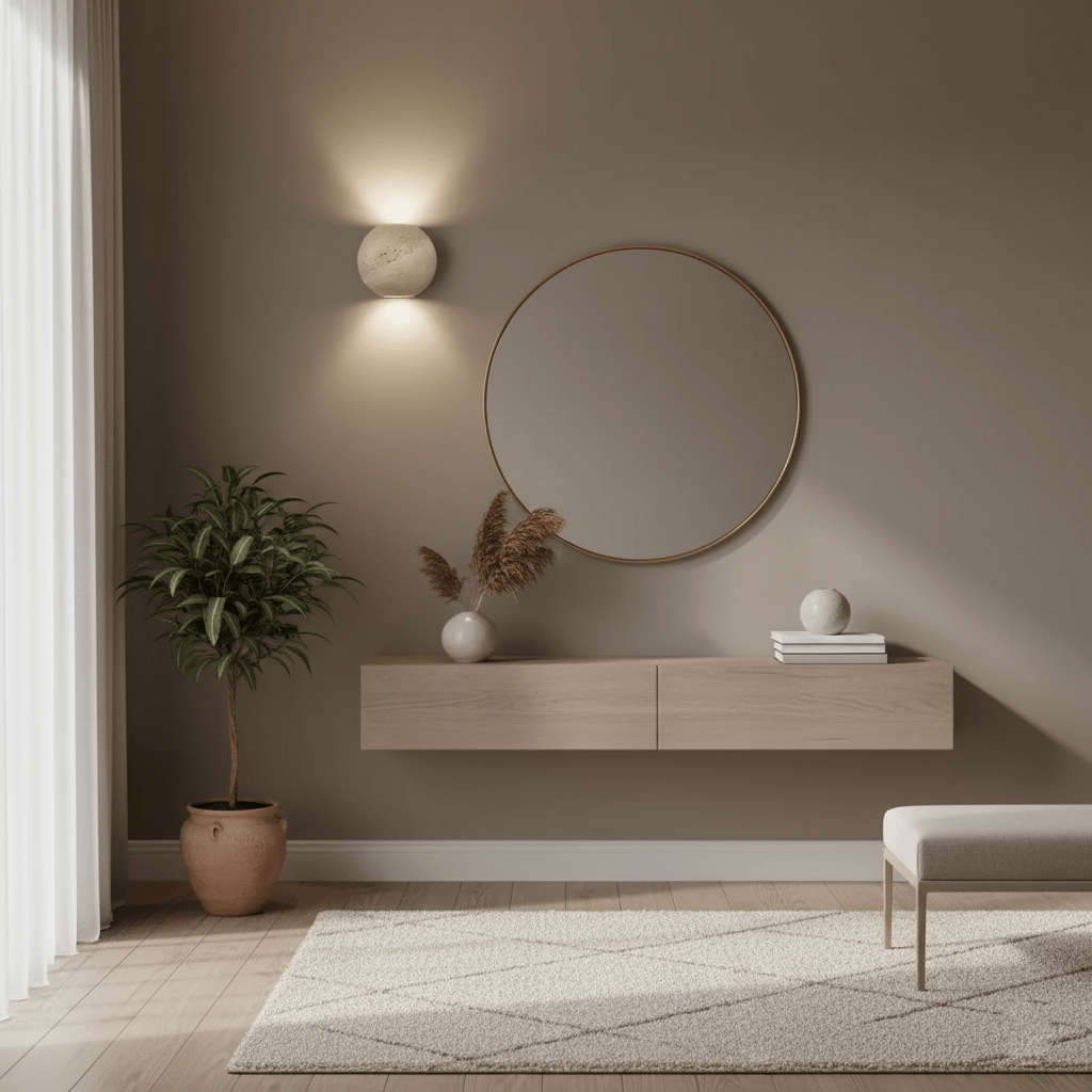 Travertine Globe Wall Sconce