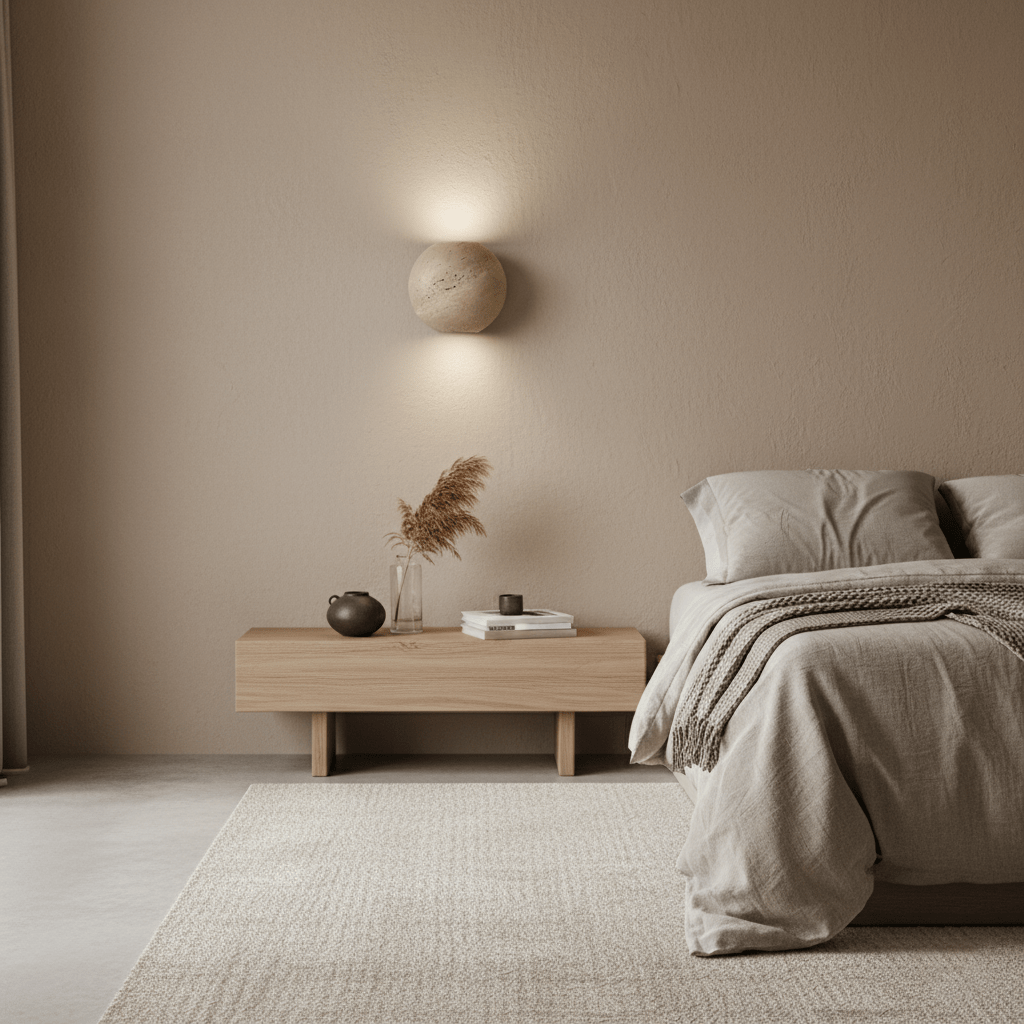 Travertine Globe Wall Sconce