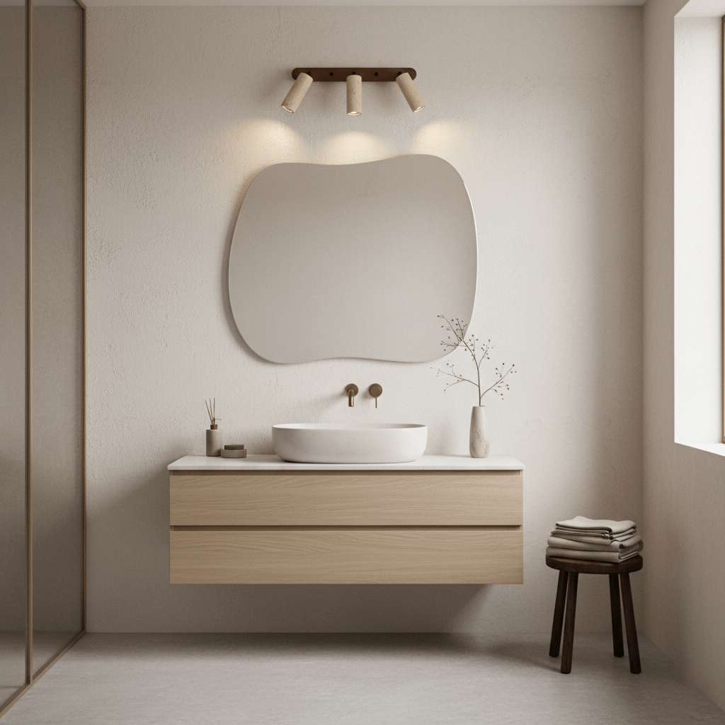 Travertine Triple Spotlight Wall Lamp