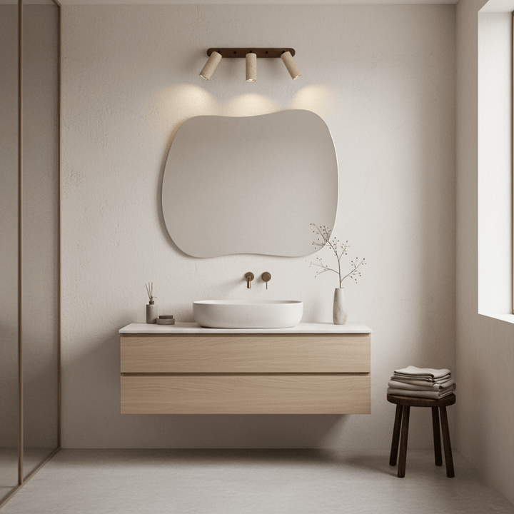 Travertine Triple Spotlight Wall Lamp