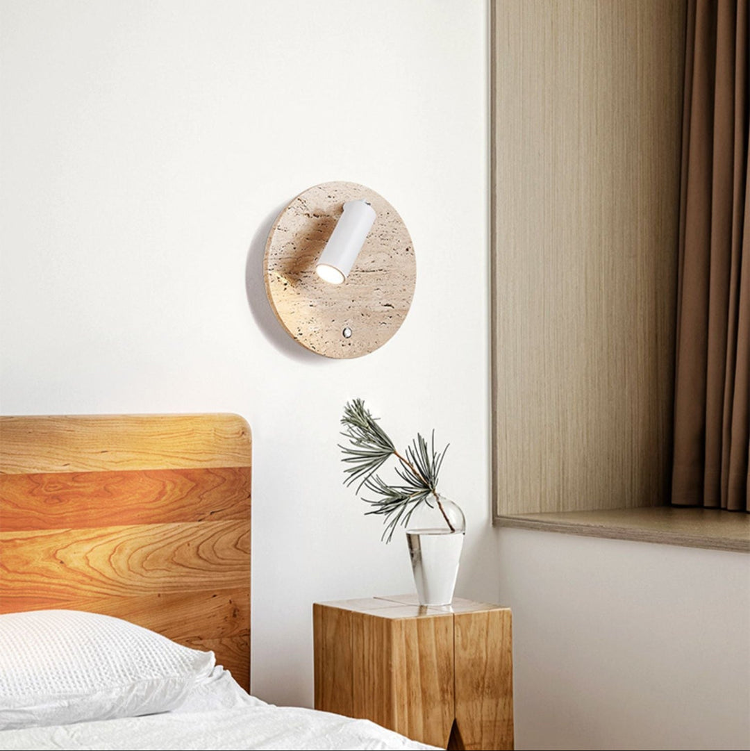 Travertine Axis Directional Sconce