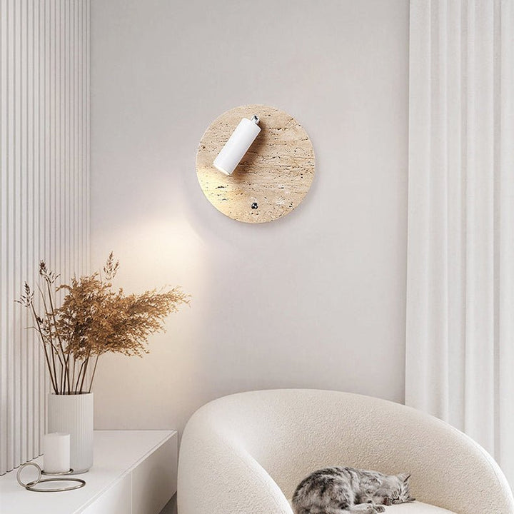 Travertine Axis Directional Sconce