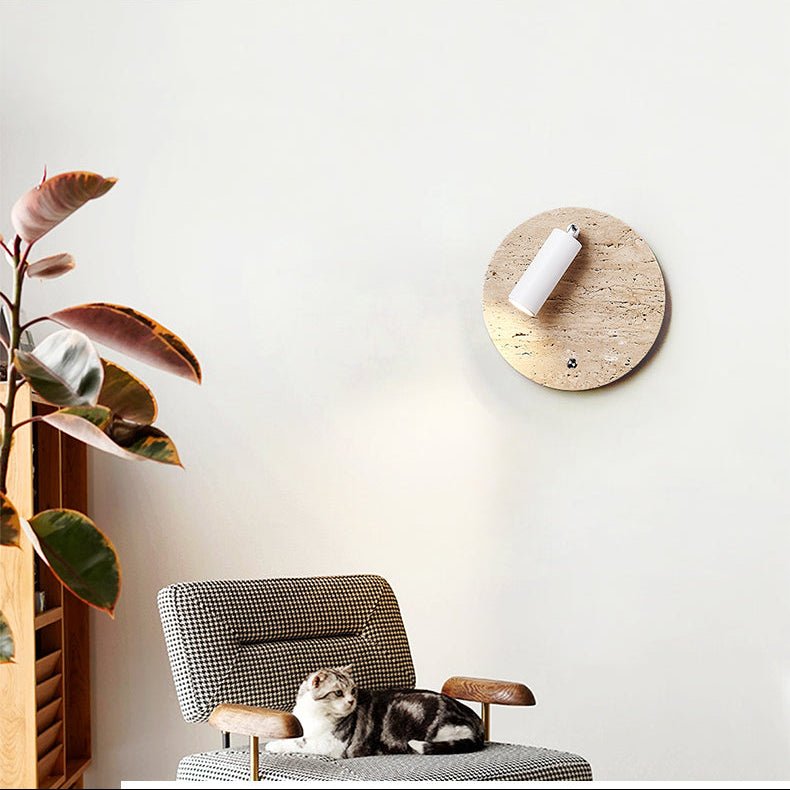 Travertine Axis Directional Sconce