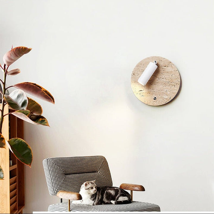 Travertine Axis Directional Sconce