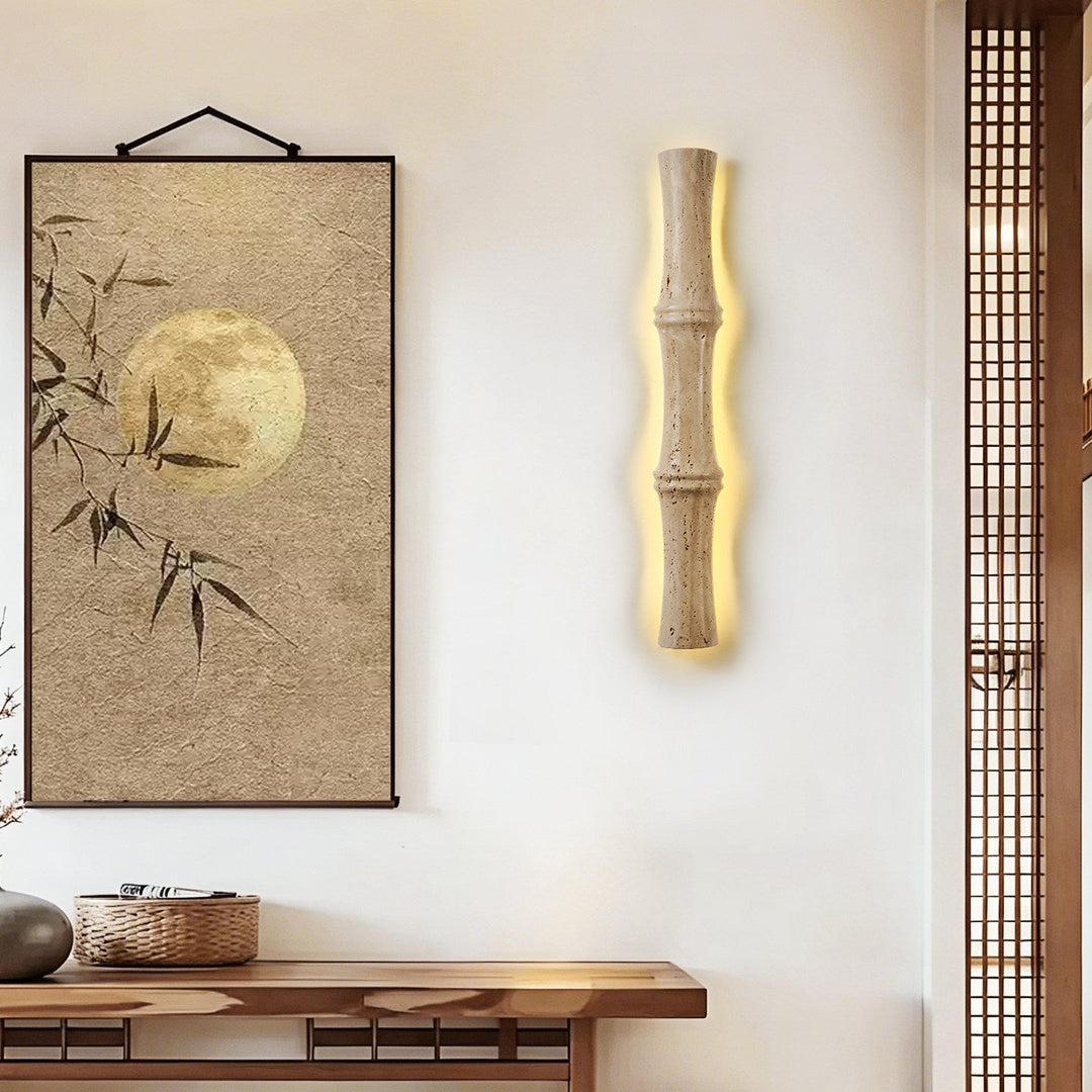 Travertine Column Glow Wall Light